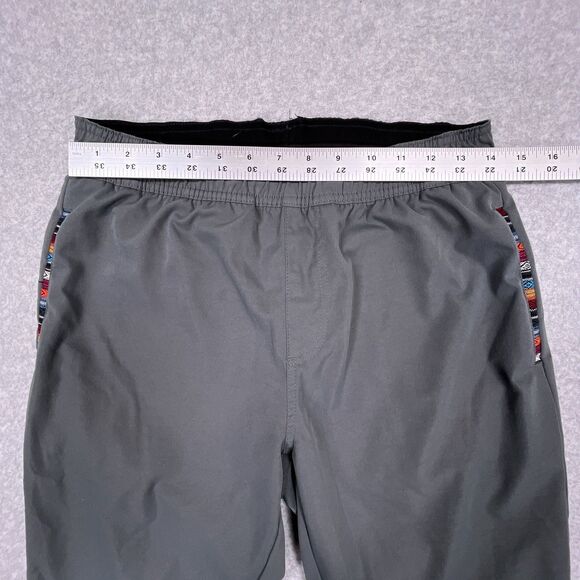 Wowie Sapien Pants Mens Medium Charcoal Pull On Aztec Trim Casual Performance - Picture 3 of 14